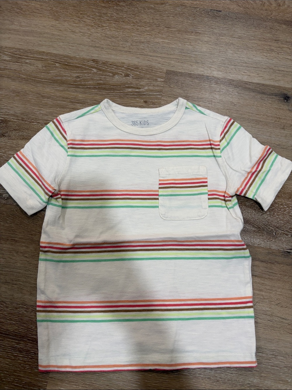 Garanimals White Tee with Red and Green Stripes